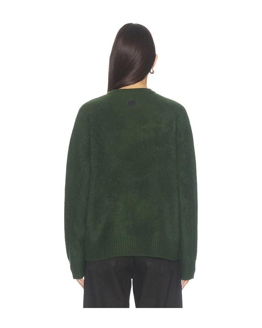 FRAME Green The Ritz Brushed Cashmere Sweater
