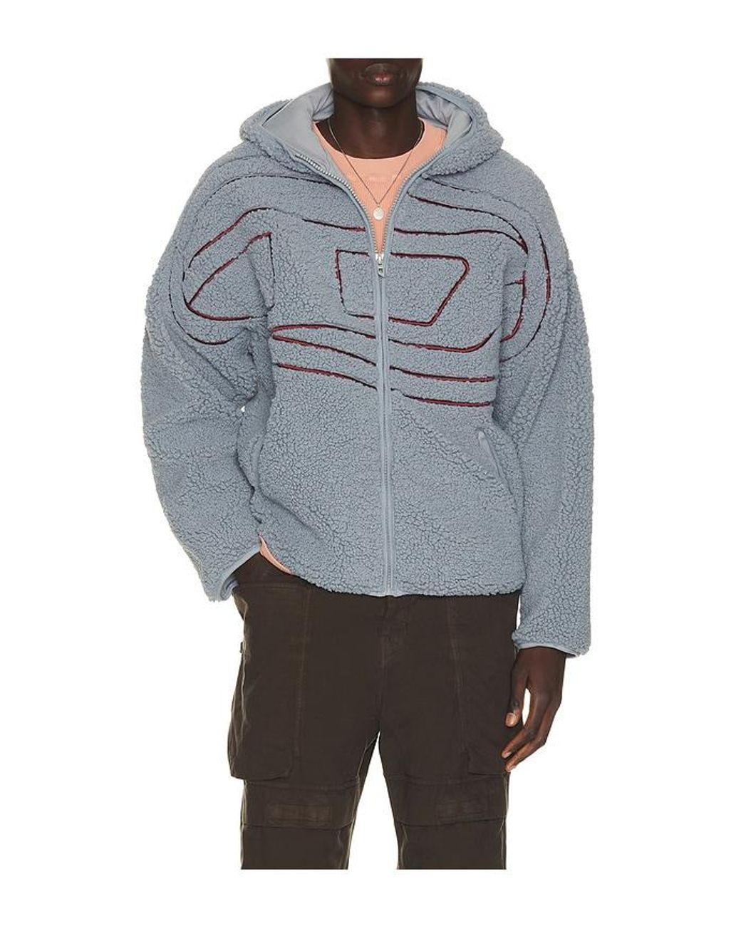 DIESEL Gray S-Za Hoodie for men
