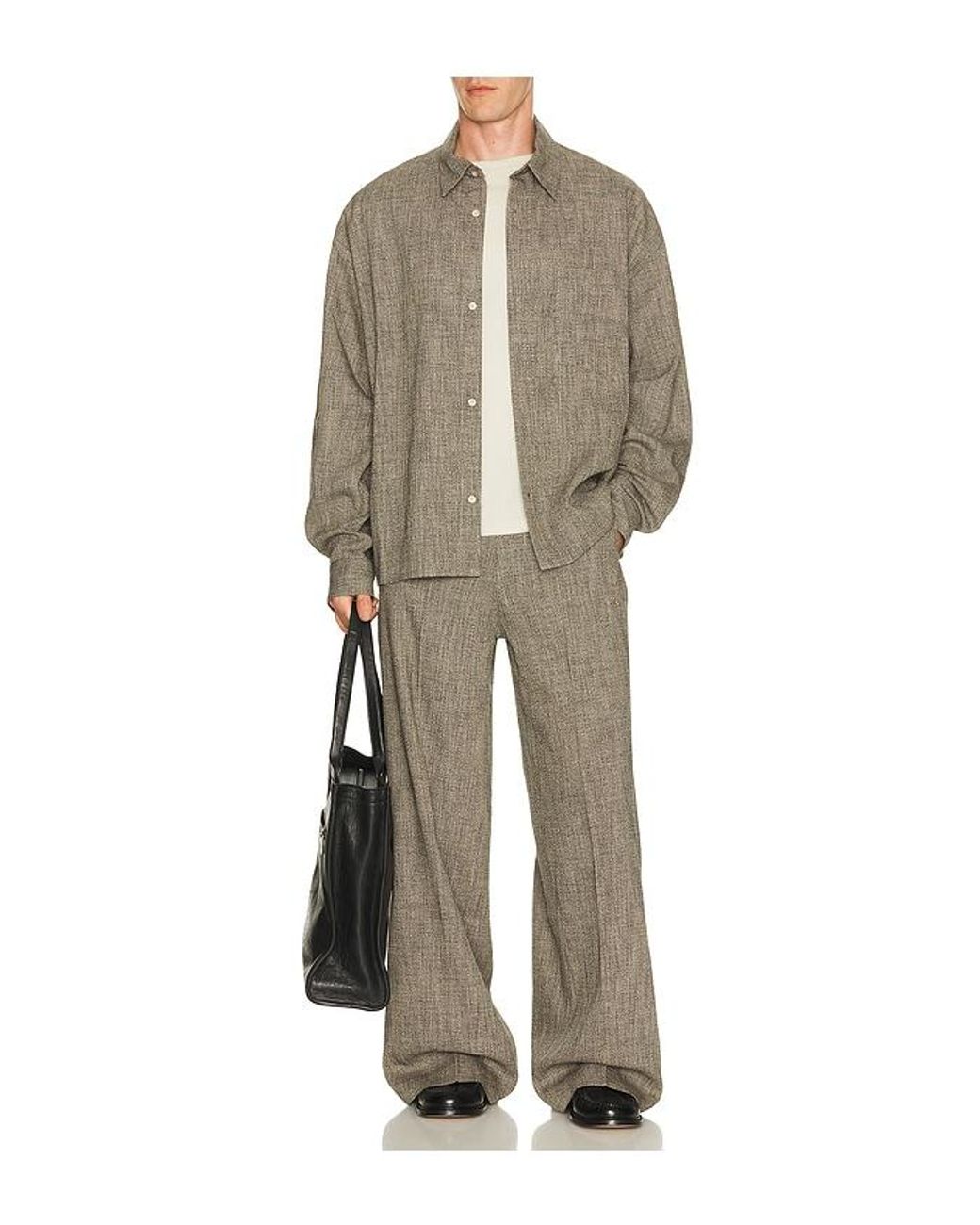 Won Hundred Brown Maza Long Sleeve Shirt for men