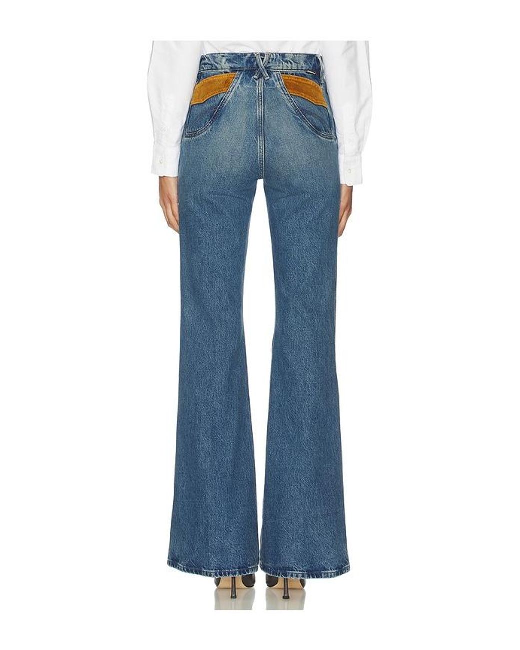 Mother Blue The Pointy Pocket Doozy Hee Jeansl