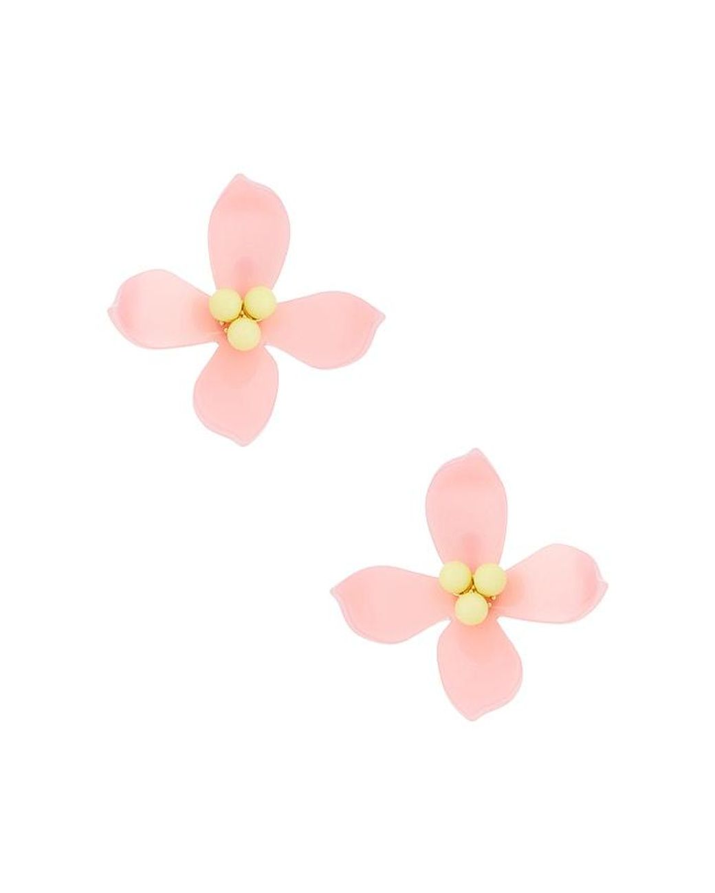 Lele Sadoughi White Oleander Stud Earrings