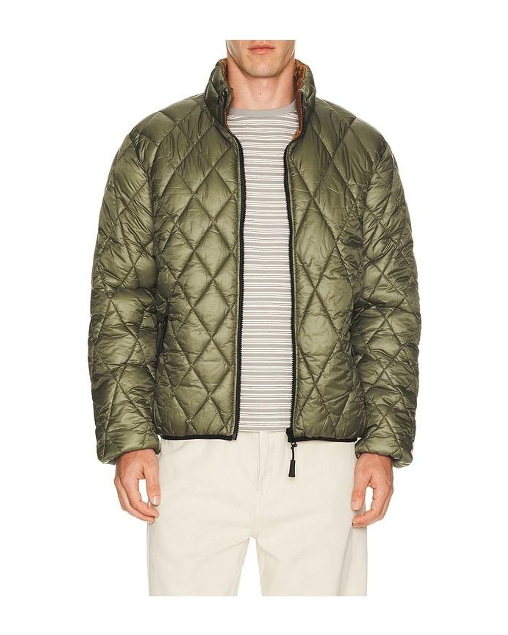 Pop Trading Co. Green Quilted Reversible Jacket for men