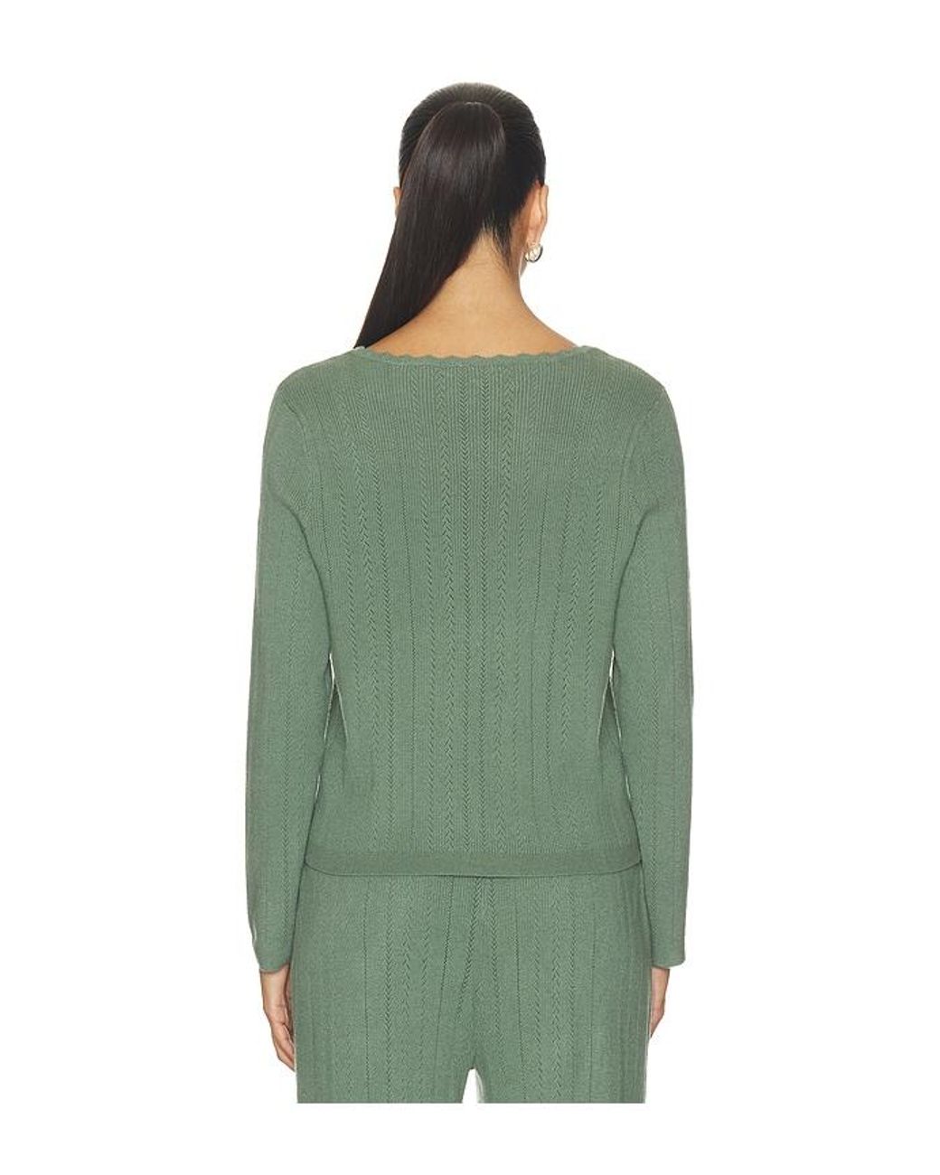 Eberjey Green Pointelle Cardigan