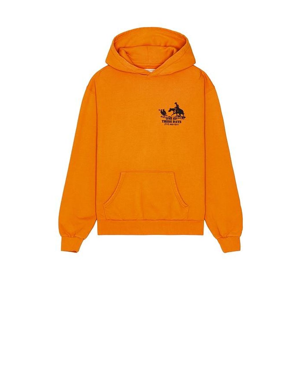 One Of These Days Orange Round Up Pullover Hoodie for men
