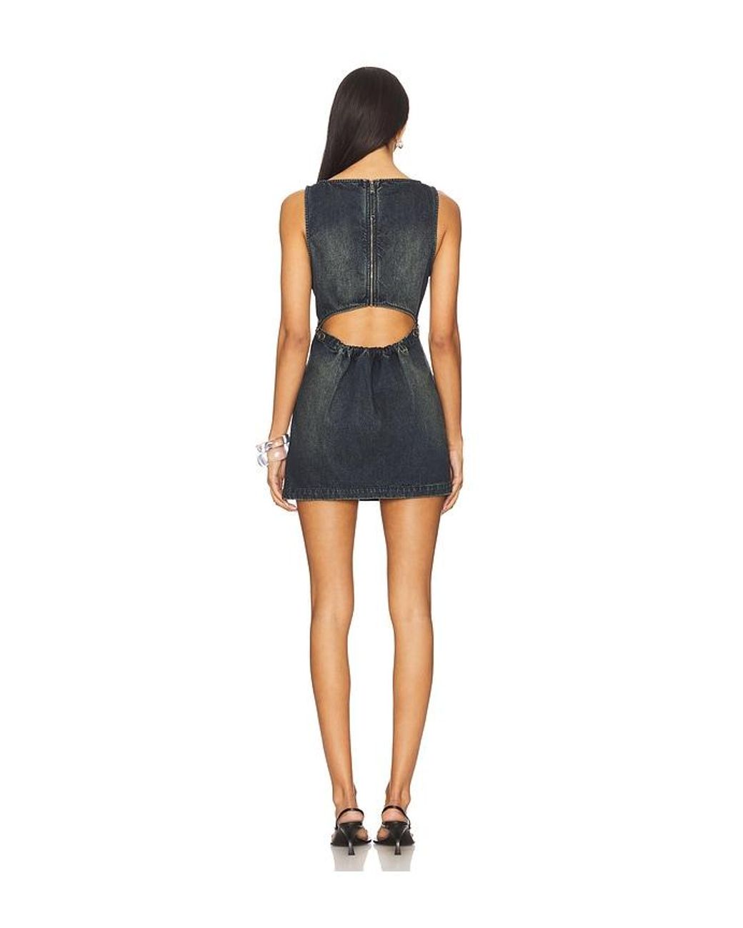 Free People Blue Atlas Denim Mini Dress