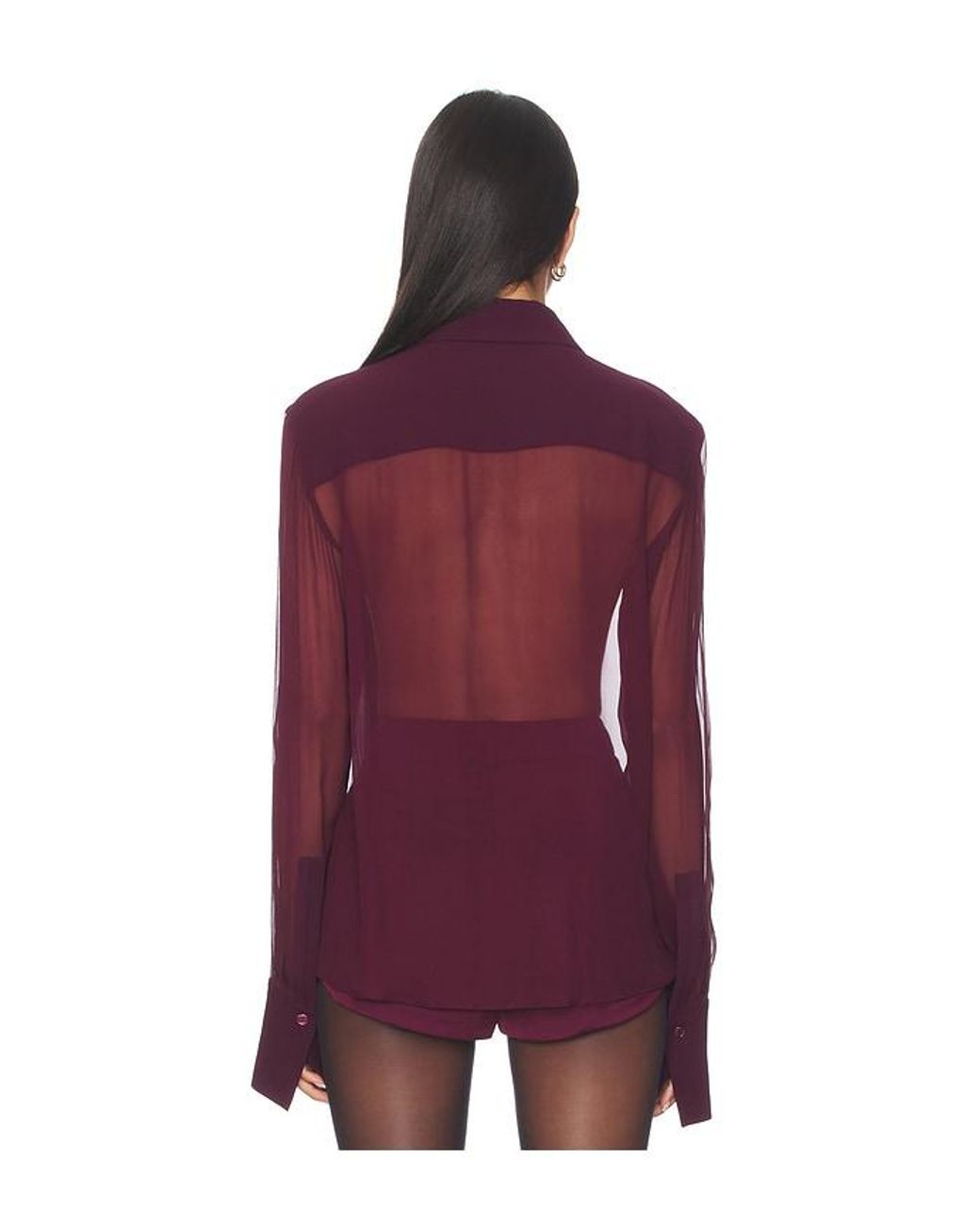 Sans Faff Purple Meghan Panelled Silk Blouse