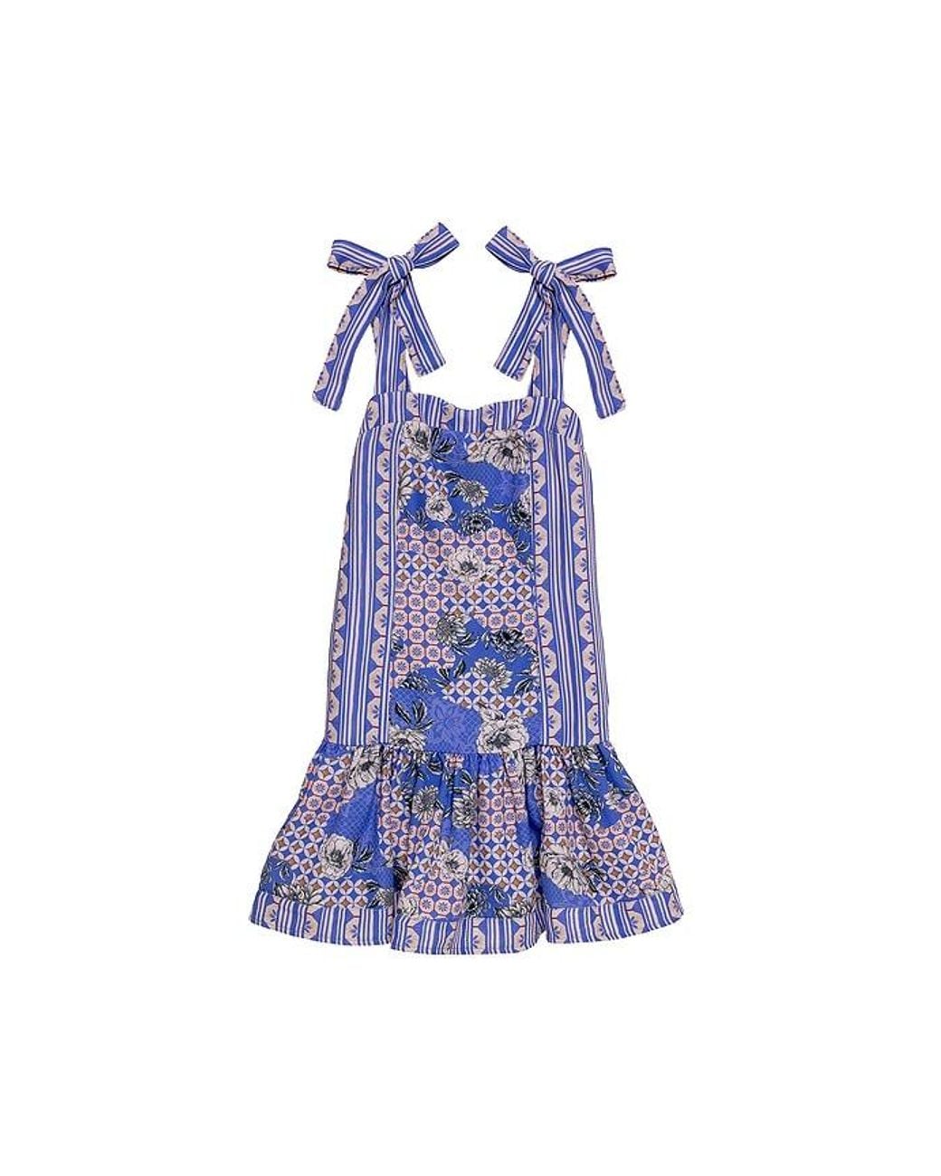 Agua Bendita Blue Kaio Quilt Dress