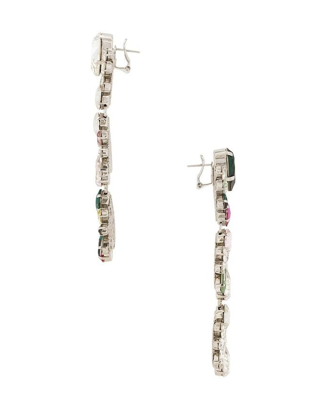 Anton Heunis White Omega Clasp Triple Pixel & Leaves