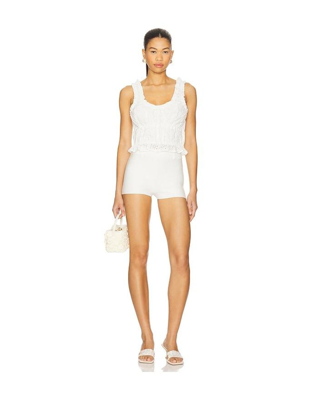 Astr White Kissel Top