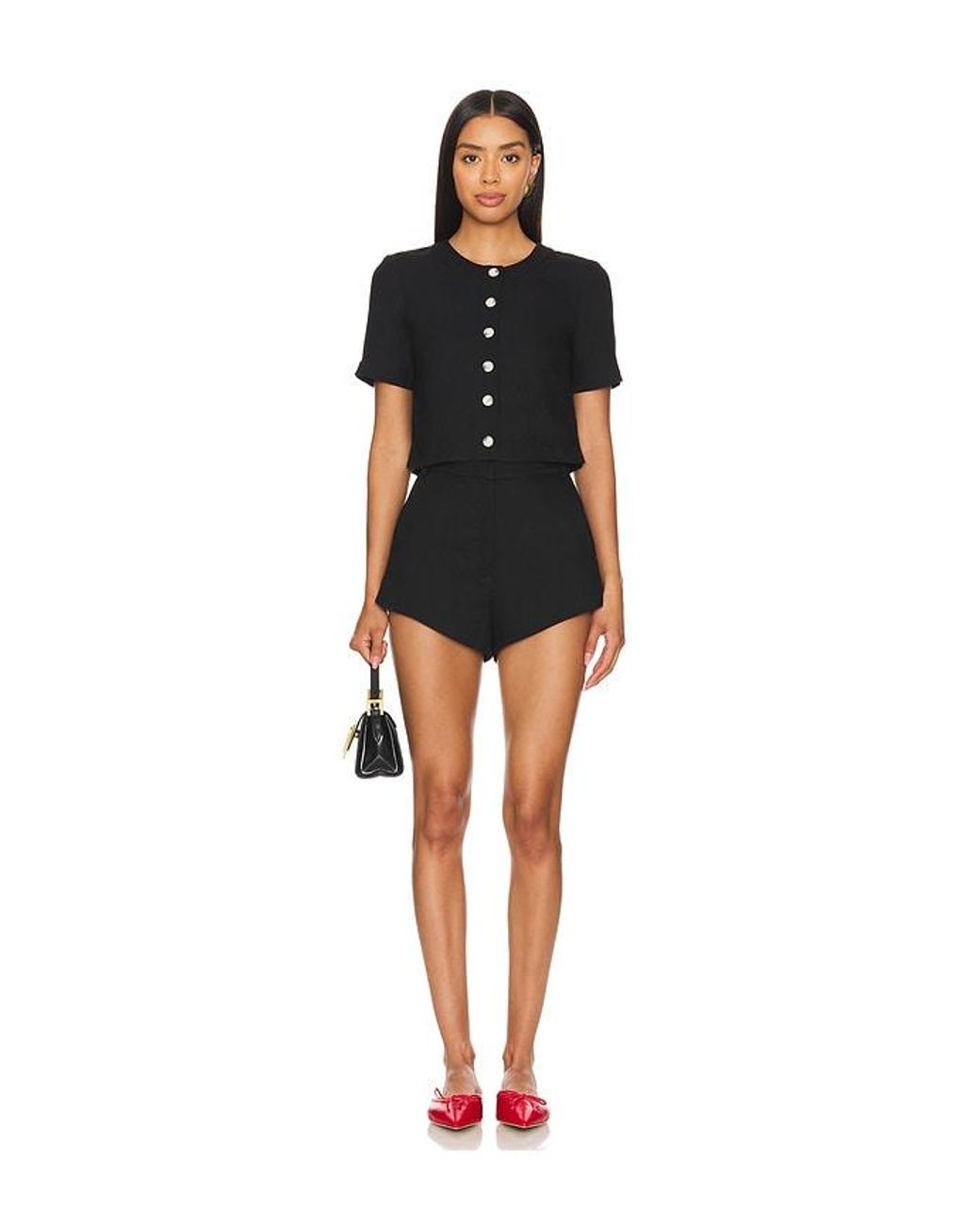 Amanda Uprichard Black X Revolve Braswell Top
