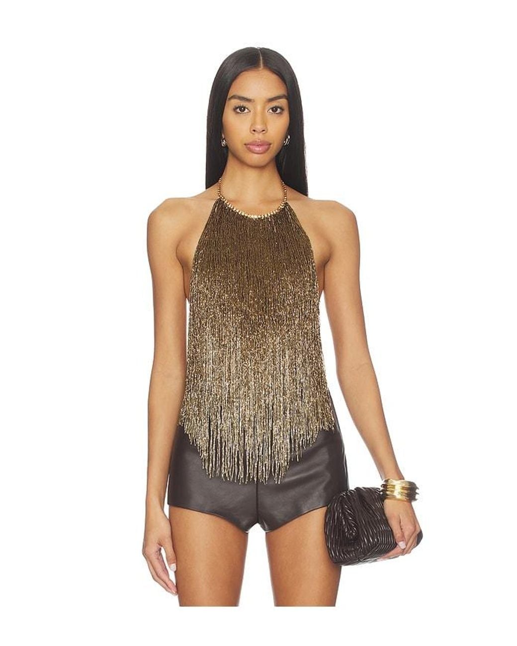 retroféte Multicolor Sable Fringe Top