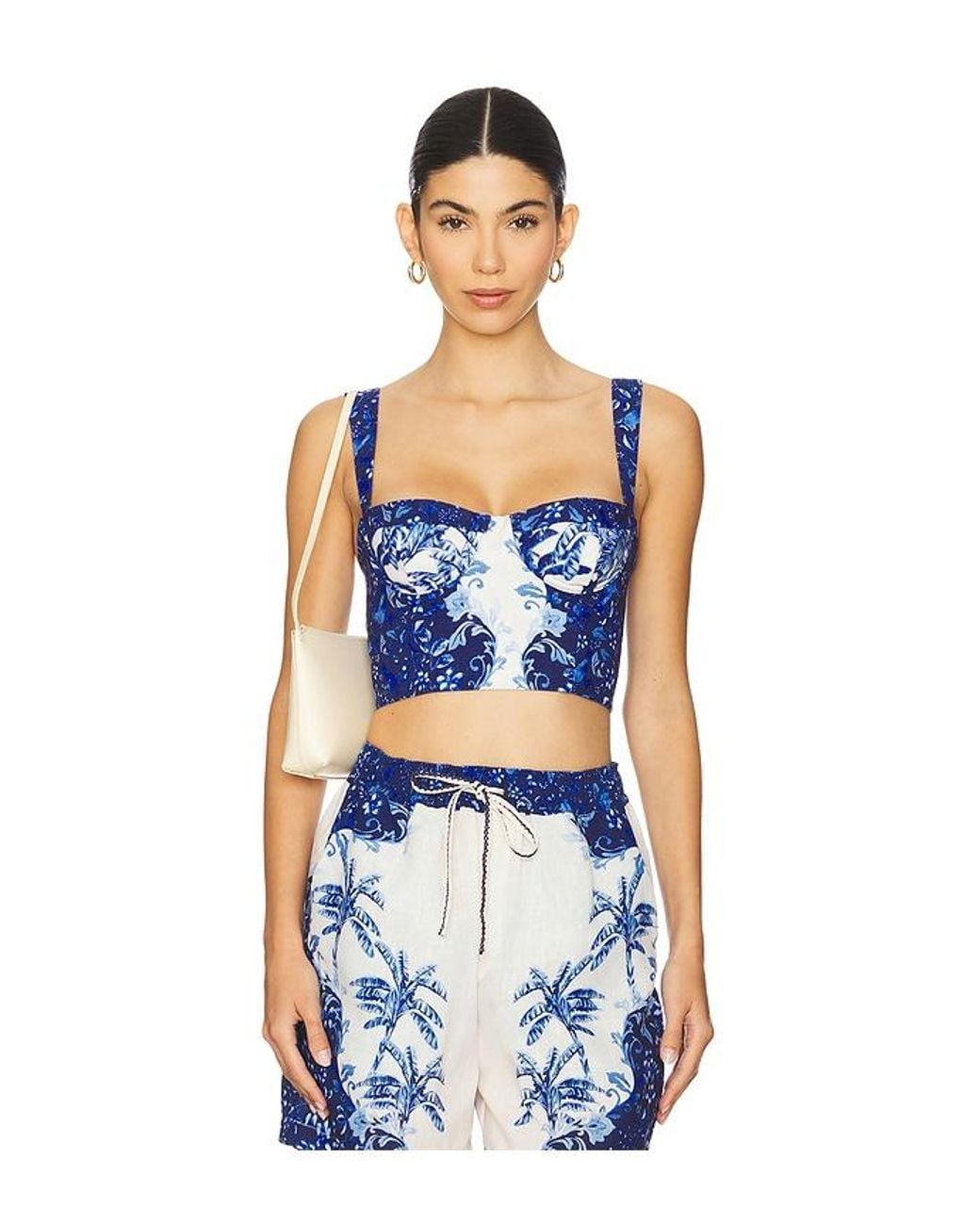Agua Bendita Blue X Revolve Lupe Crop Top