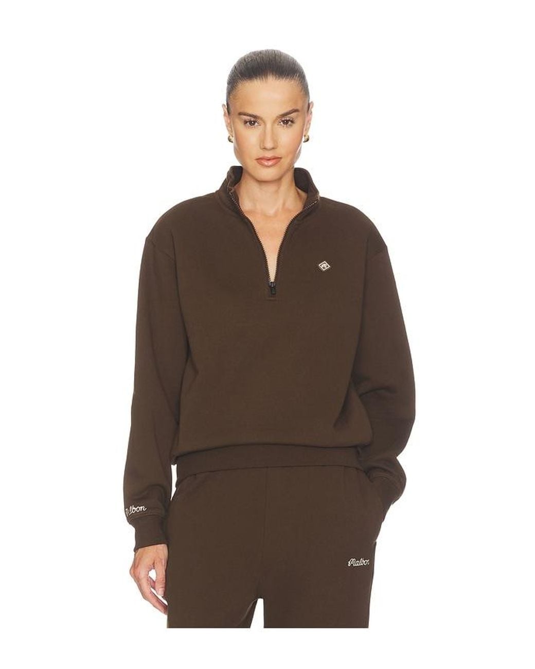 Malbon Brown Delilah Diamond Sweatshirt