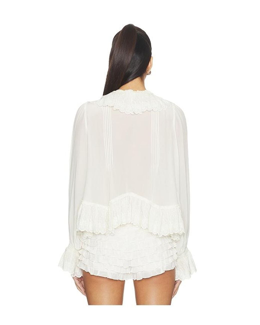LoveShackFancy White Avee Top