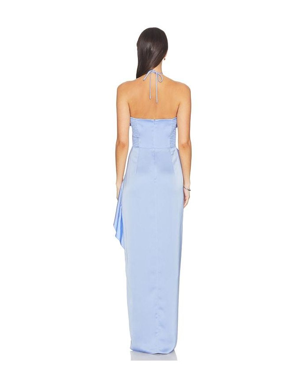 Amanda Uprichard Blue Alessandra Maxi Dress