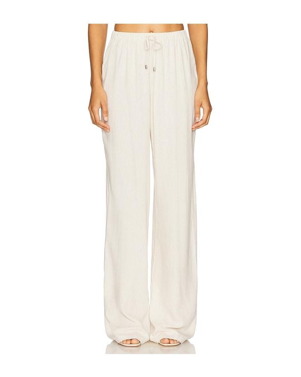 ALL THE WAYS White Beth Drawstring Pant