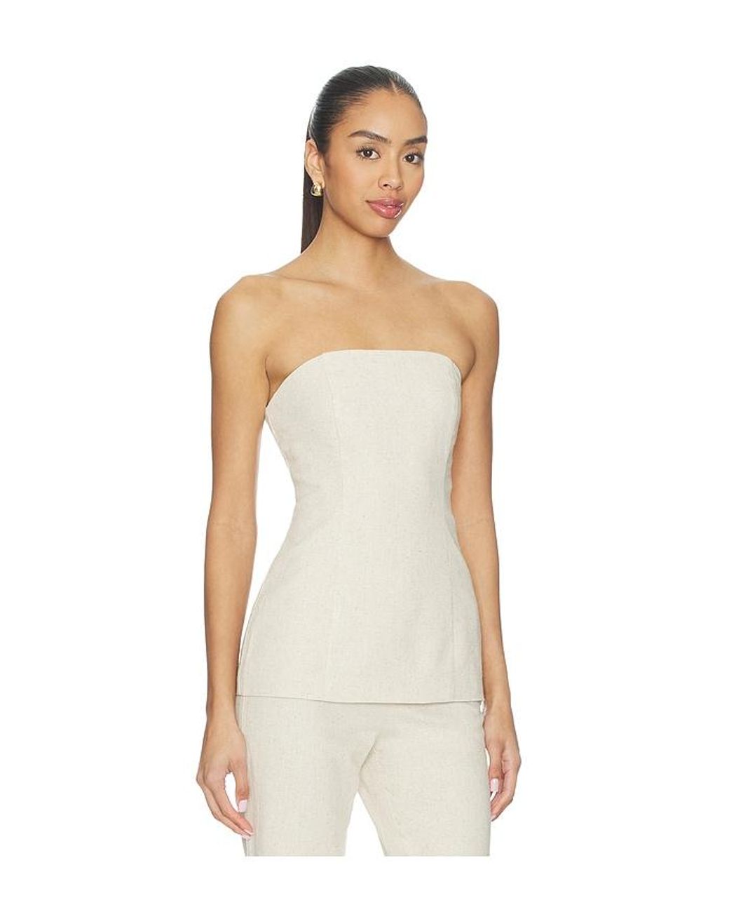 ALL THE WAYS Natural Kenna Strapless Top