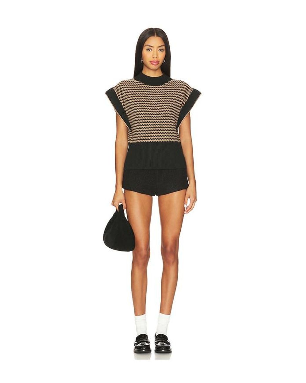 LNA Black Ellisa Sleeveless Sweater