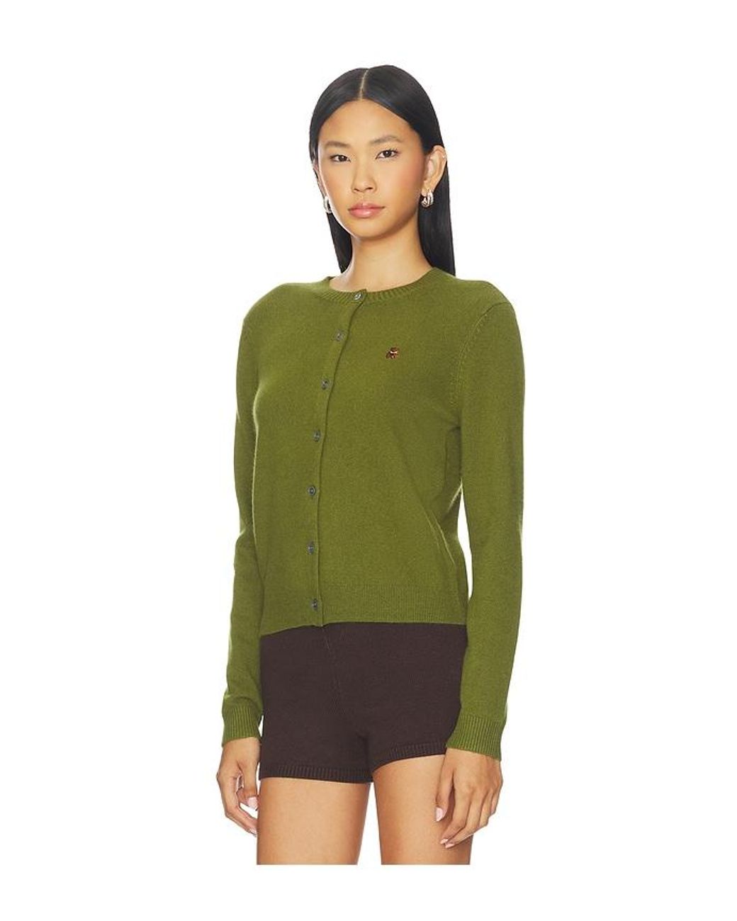 GUIZIO Green Cardigan Relaxed