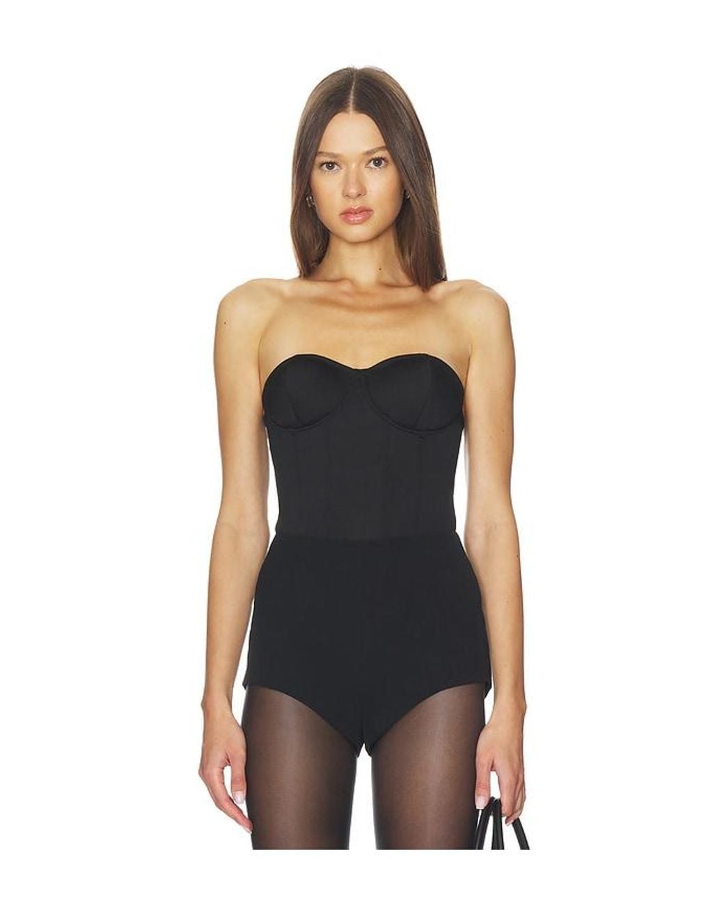 OW Collection Black Reese Corset Top