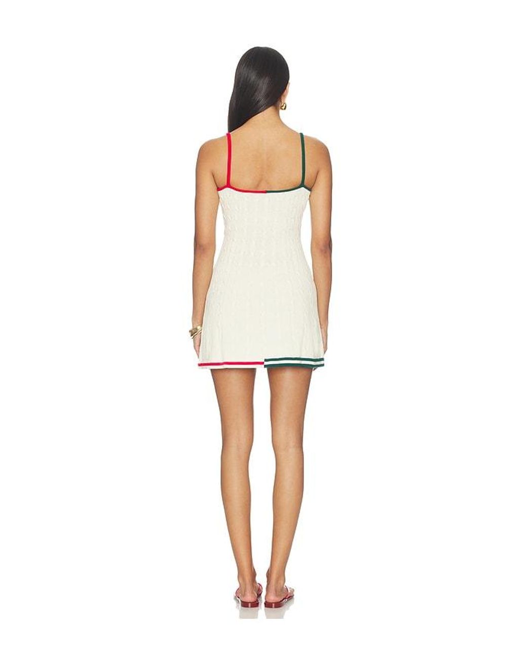 SER.O.YA White Azriel Metallic Knit Mini Dress