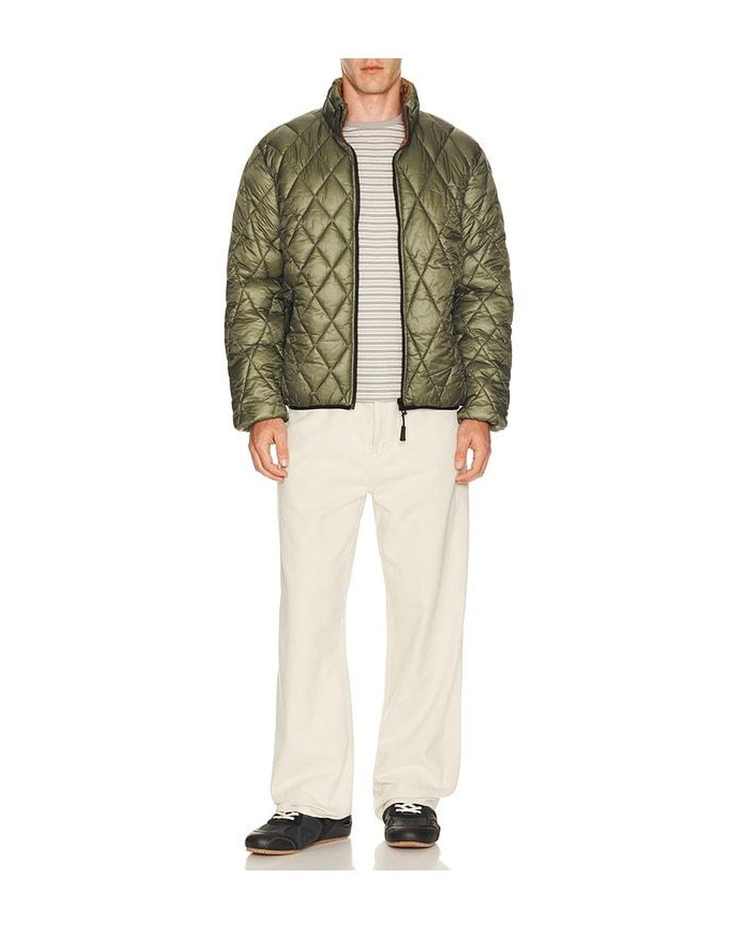 Pop Trading Co. Green Quilted Reversible Jacket for men