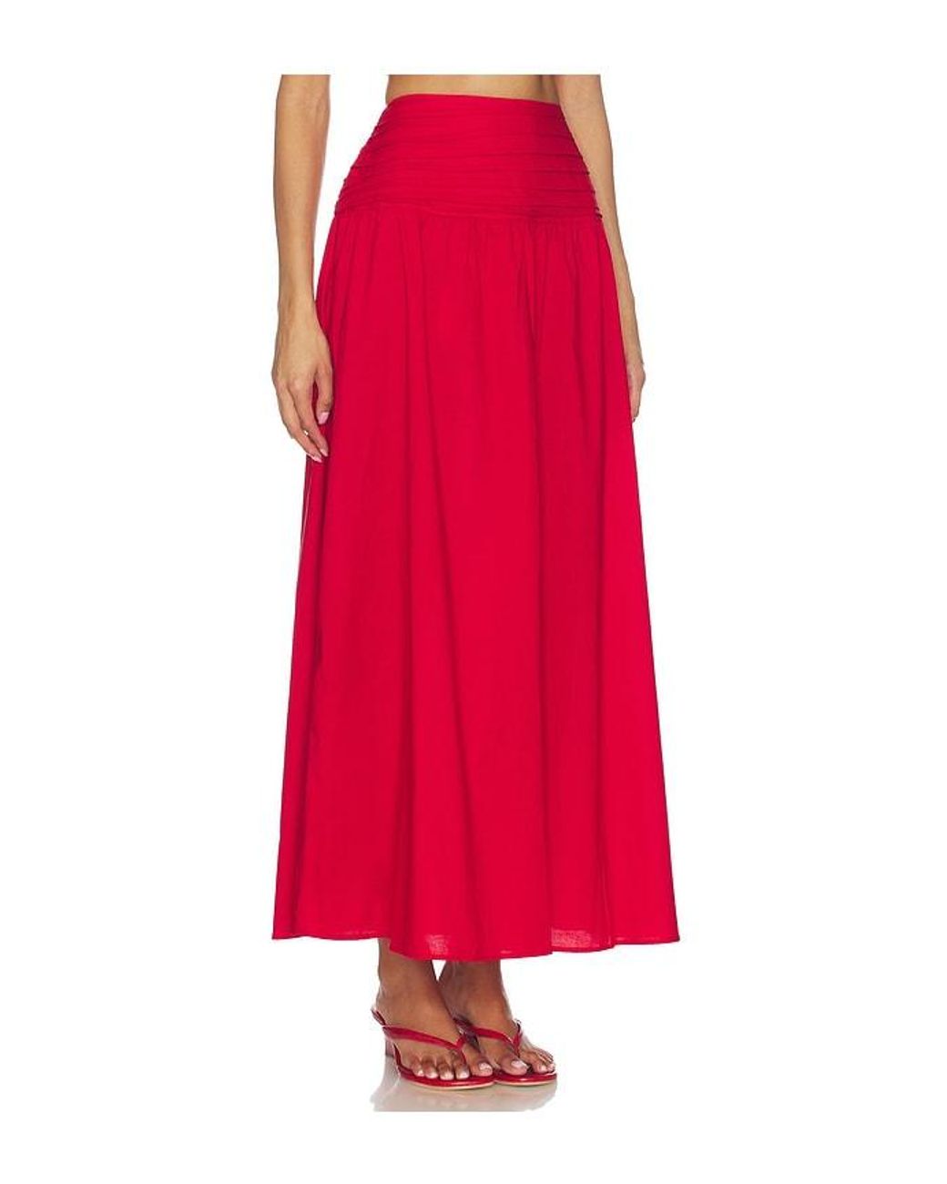 Peixoto Red Rowan Maxi Skirt