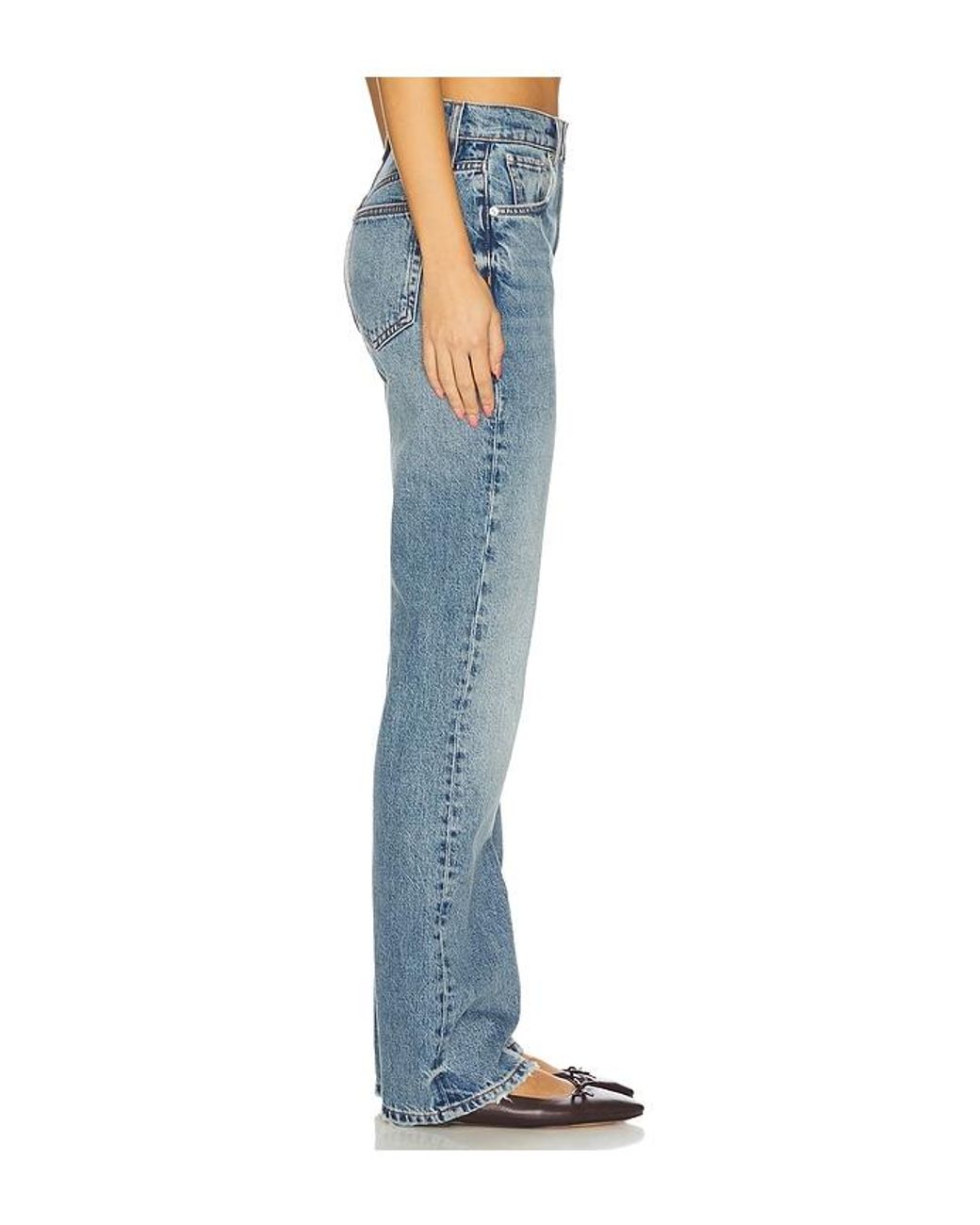 Anine Bing Blue Katherine Straight Leg