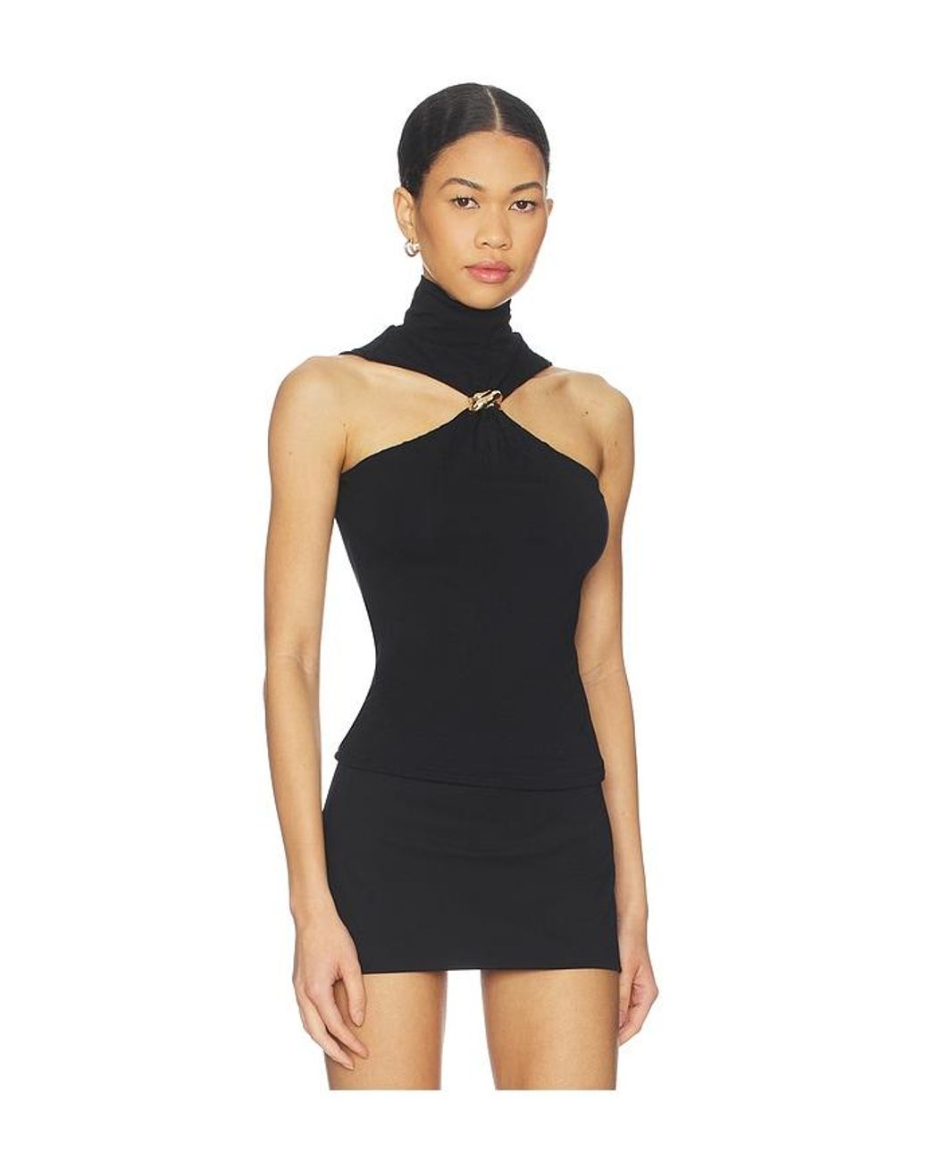 superdown Black Gemma Turtleneck Top