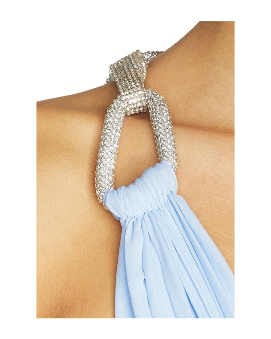 Bronx and Banco White Brielle Diamond Gown