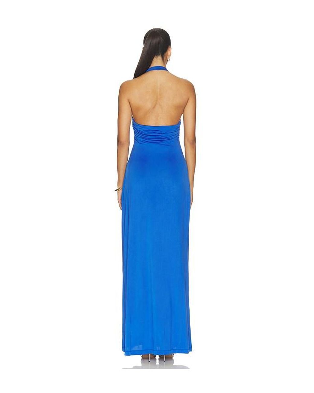 ROAME. Blue Sawyer Cupro Halter Dress