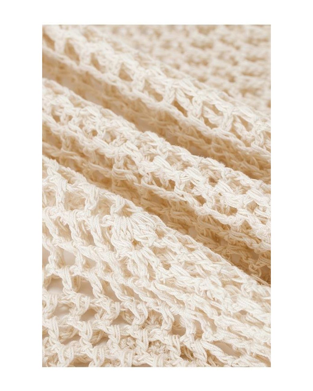 SRG Blue Camdin Hand Crochet Asymmetric Top