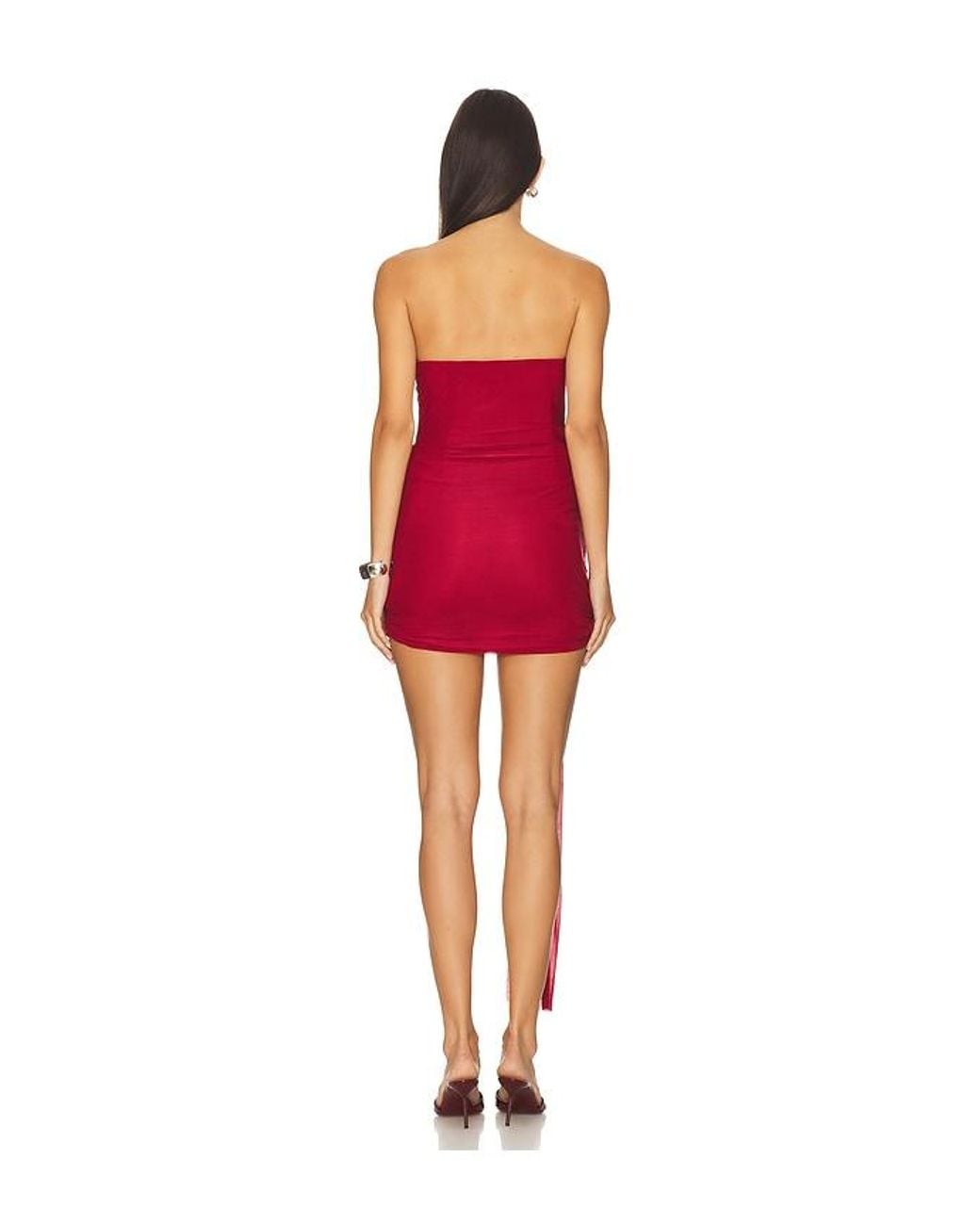 Misha Red The Ember Mini Dress