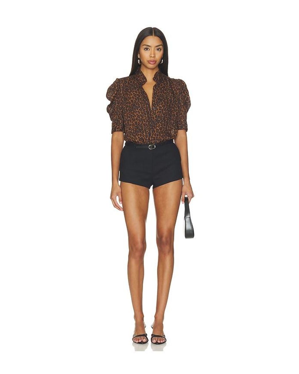 FRAME Black The Gillian Top