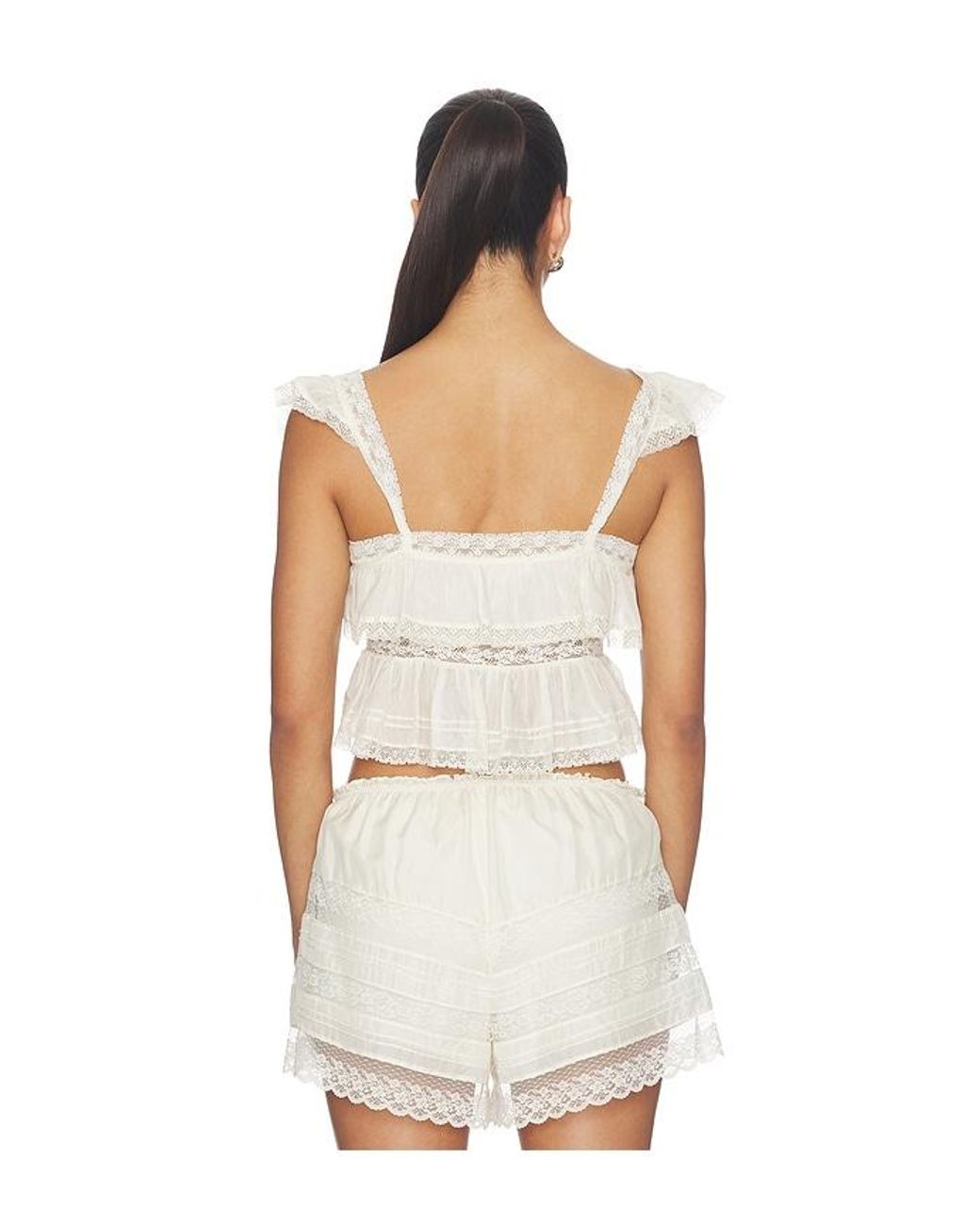 LoveShackFancy White Linata Top