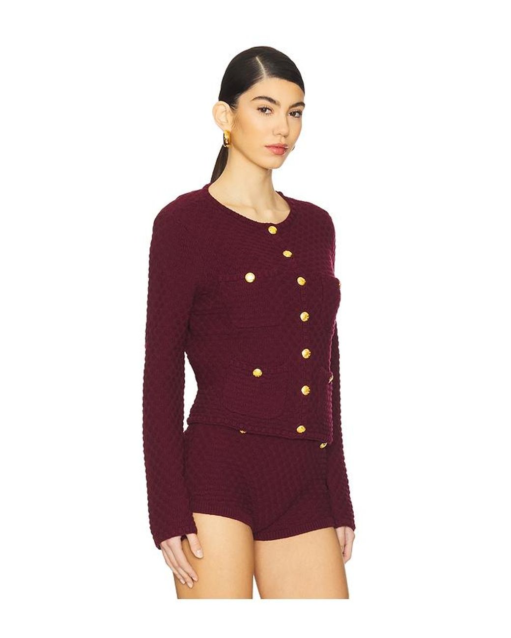 MAJORELLE Red Evaline Cardigan