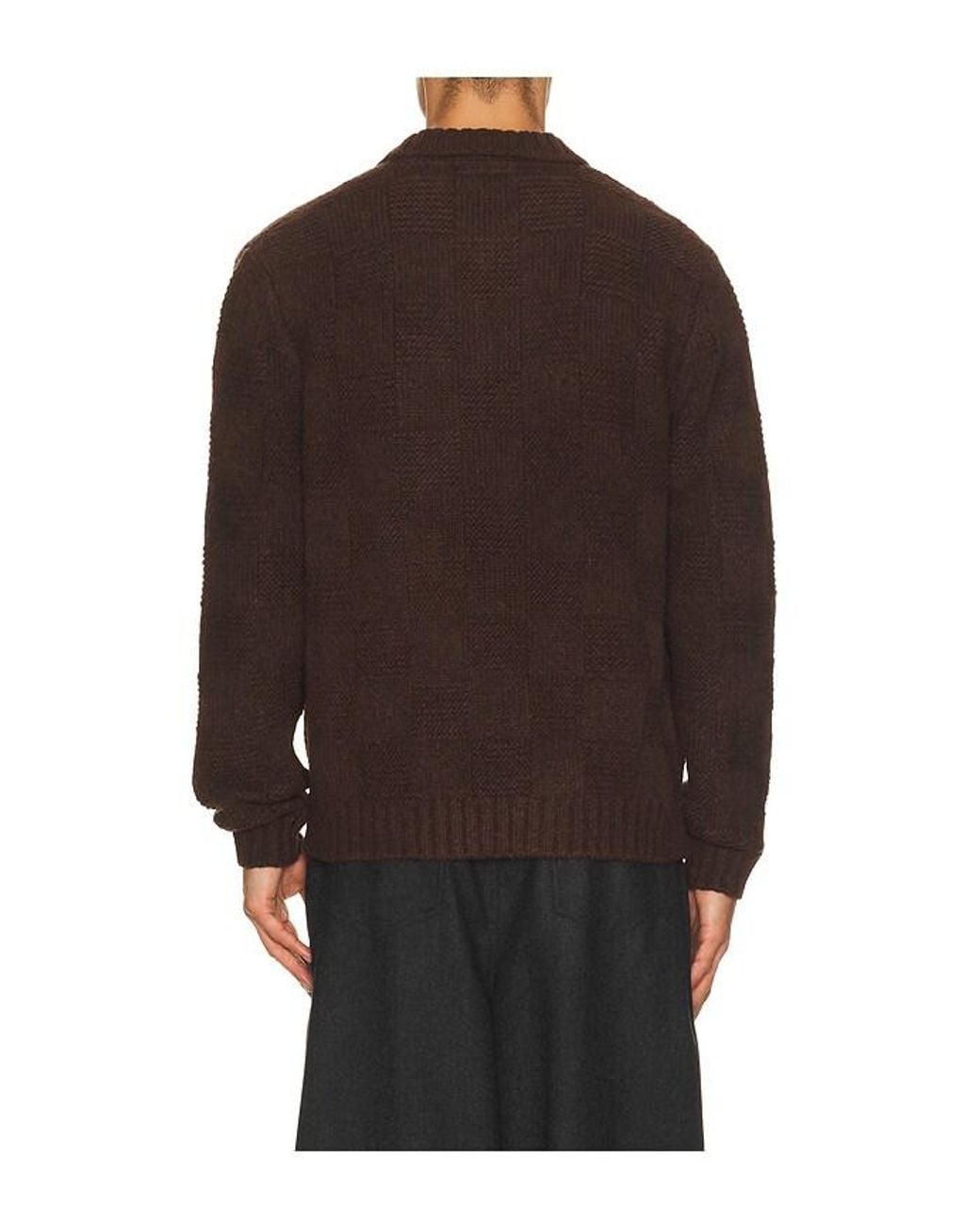 Percival Brown Shugart Boxy Knit Jumper for men