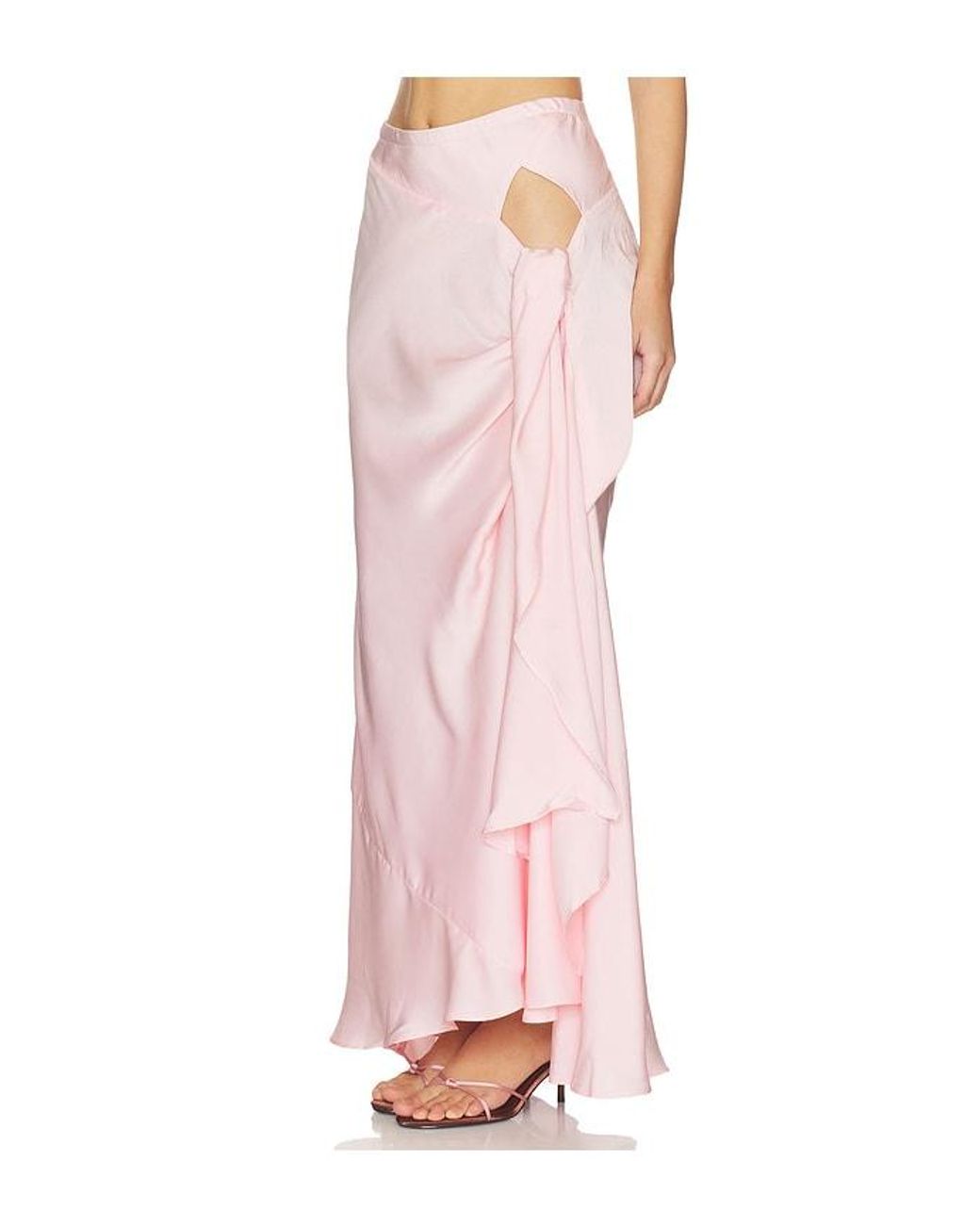Bardot Pink X Revolve Solene Cut Out Maxi Skirt