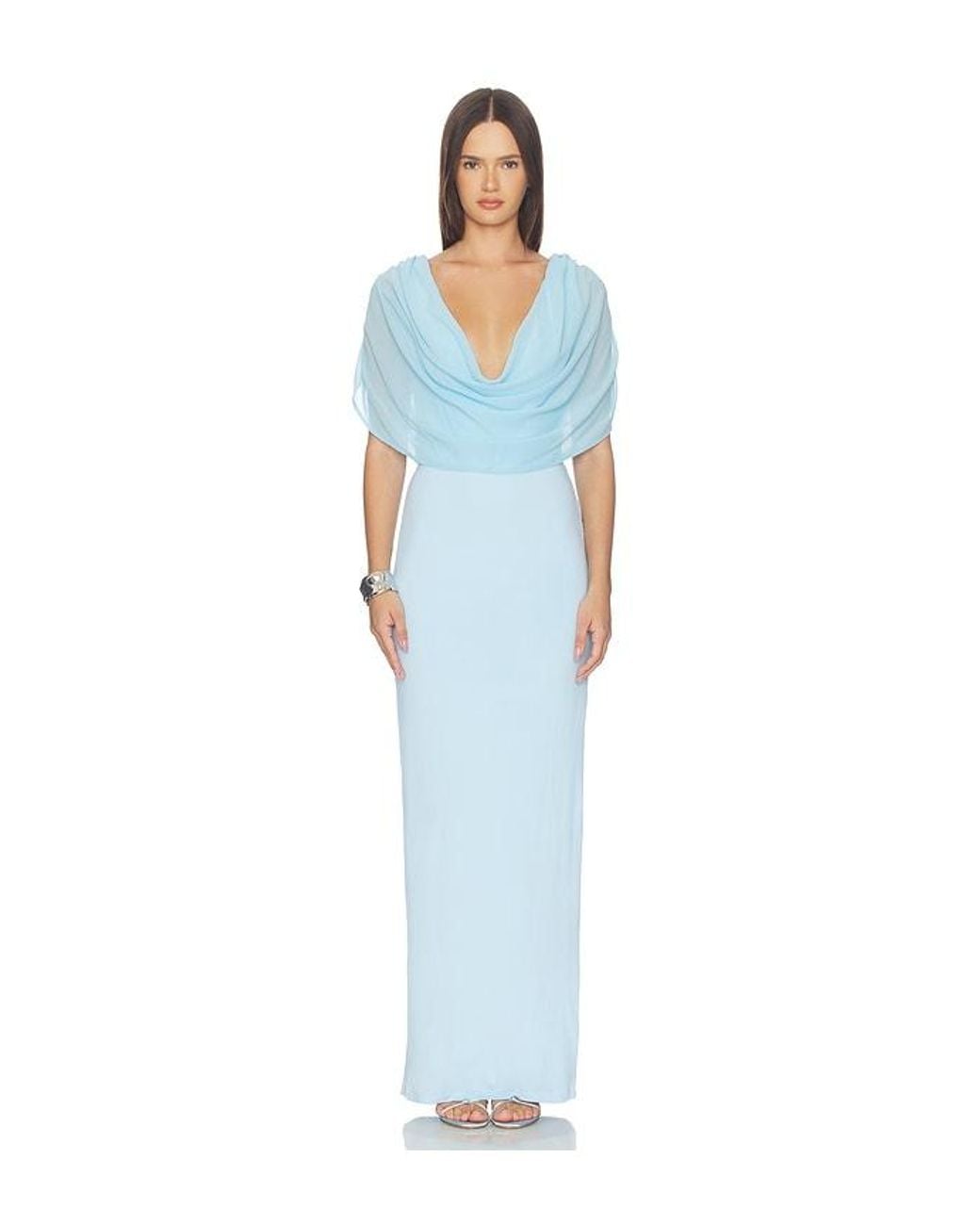 SNDY'S Blue Marnie Reversible Maxi Dress