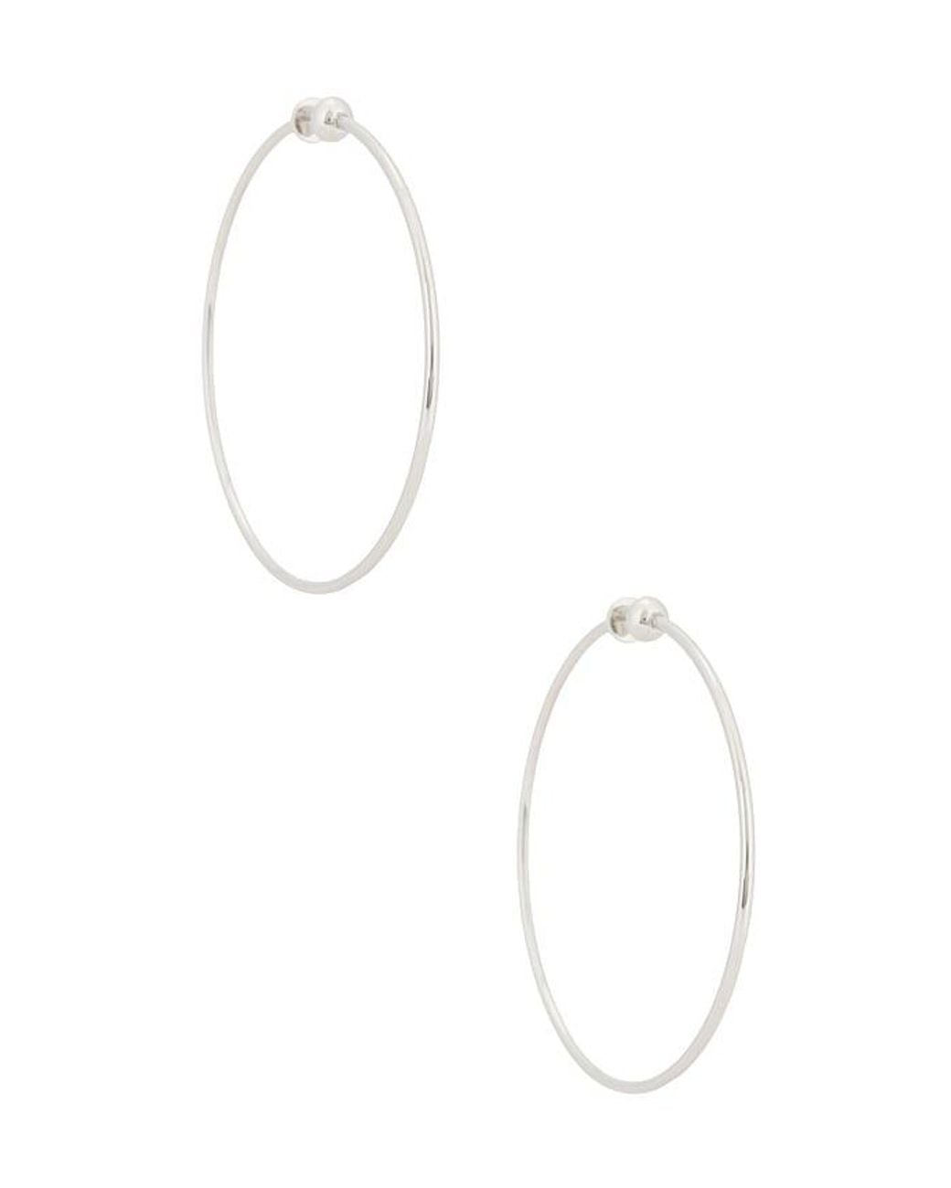 Jenny Bird White Icon Large Hoop Earrings