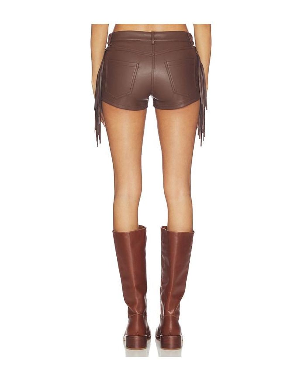 superdown Brown Karina Fringe Short