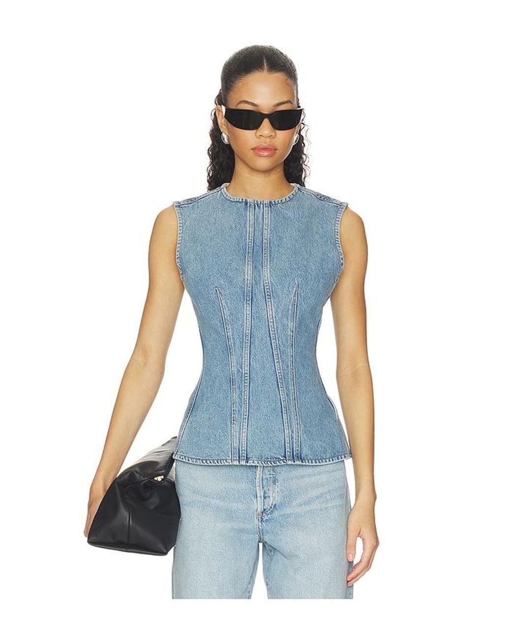 Agolde Blue Corbin Shell Top