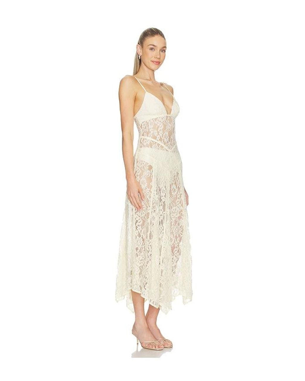 Lovers + Friends White Skye Midi Dress