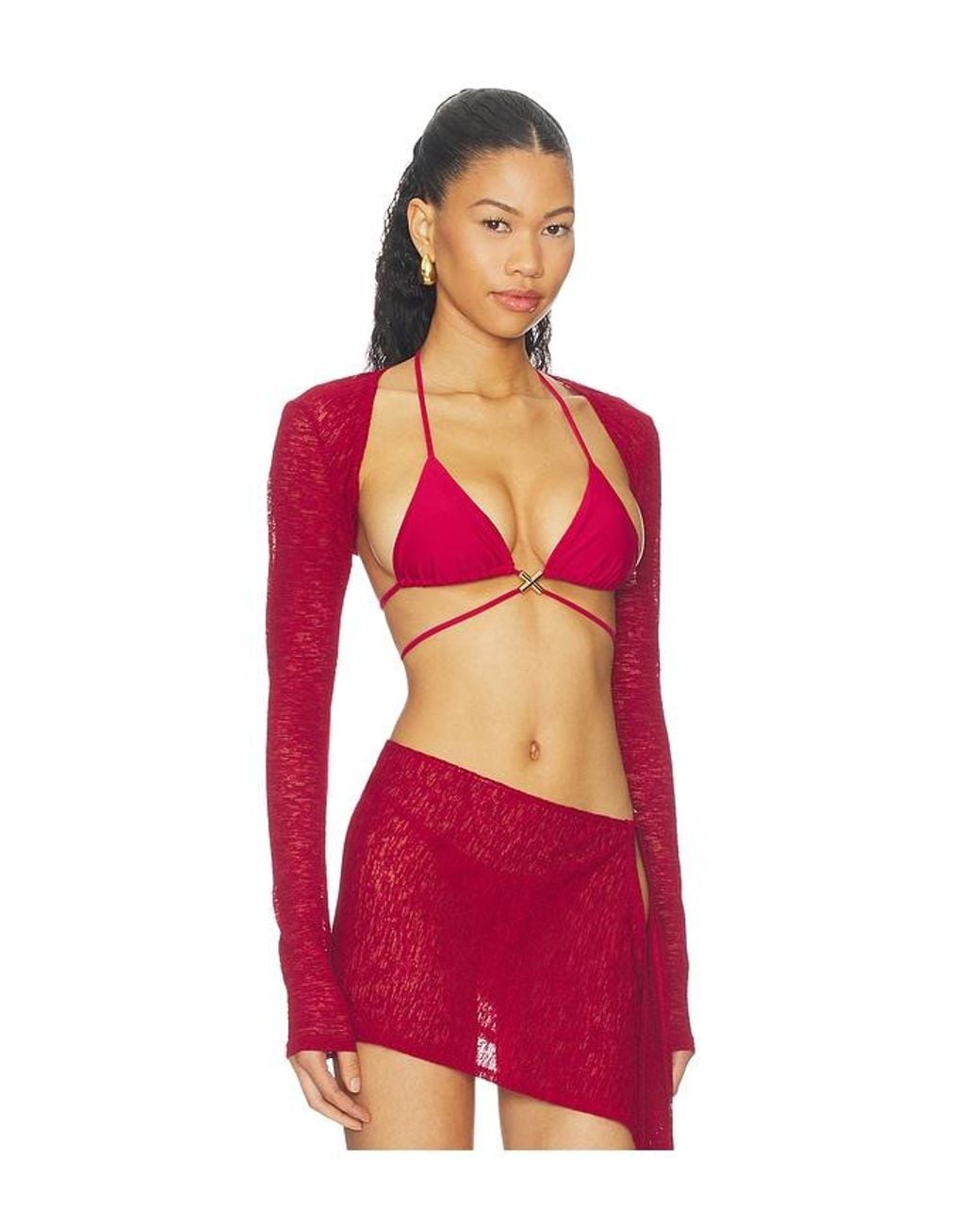 lovewave Red The Kimchi Shrug Top