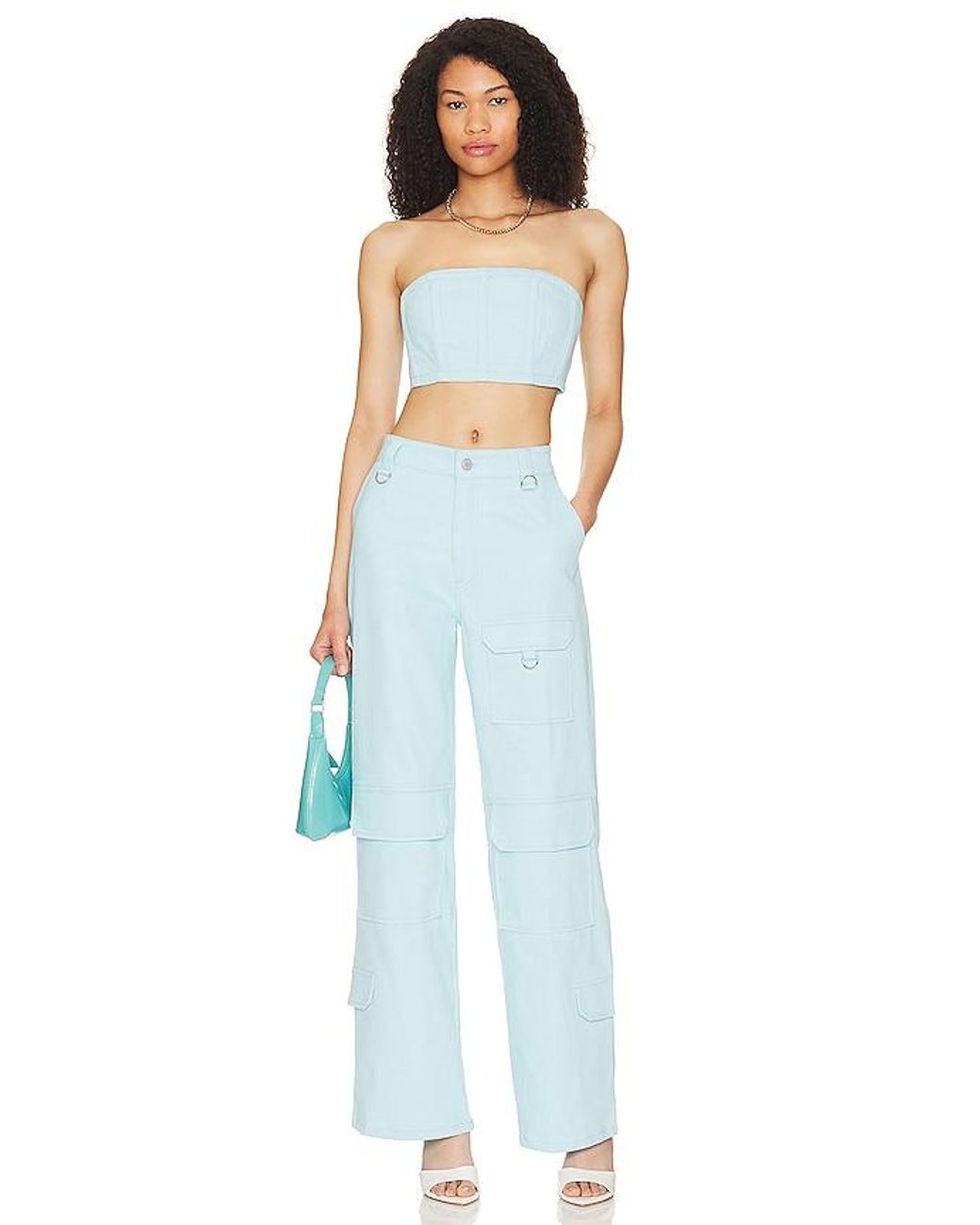 BY.DYLN Blue Cooper Crop Top