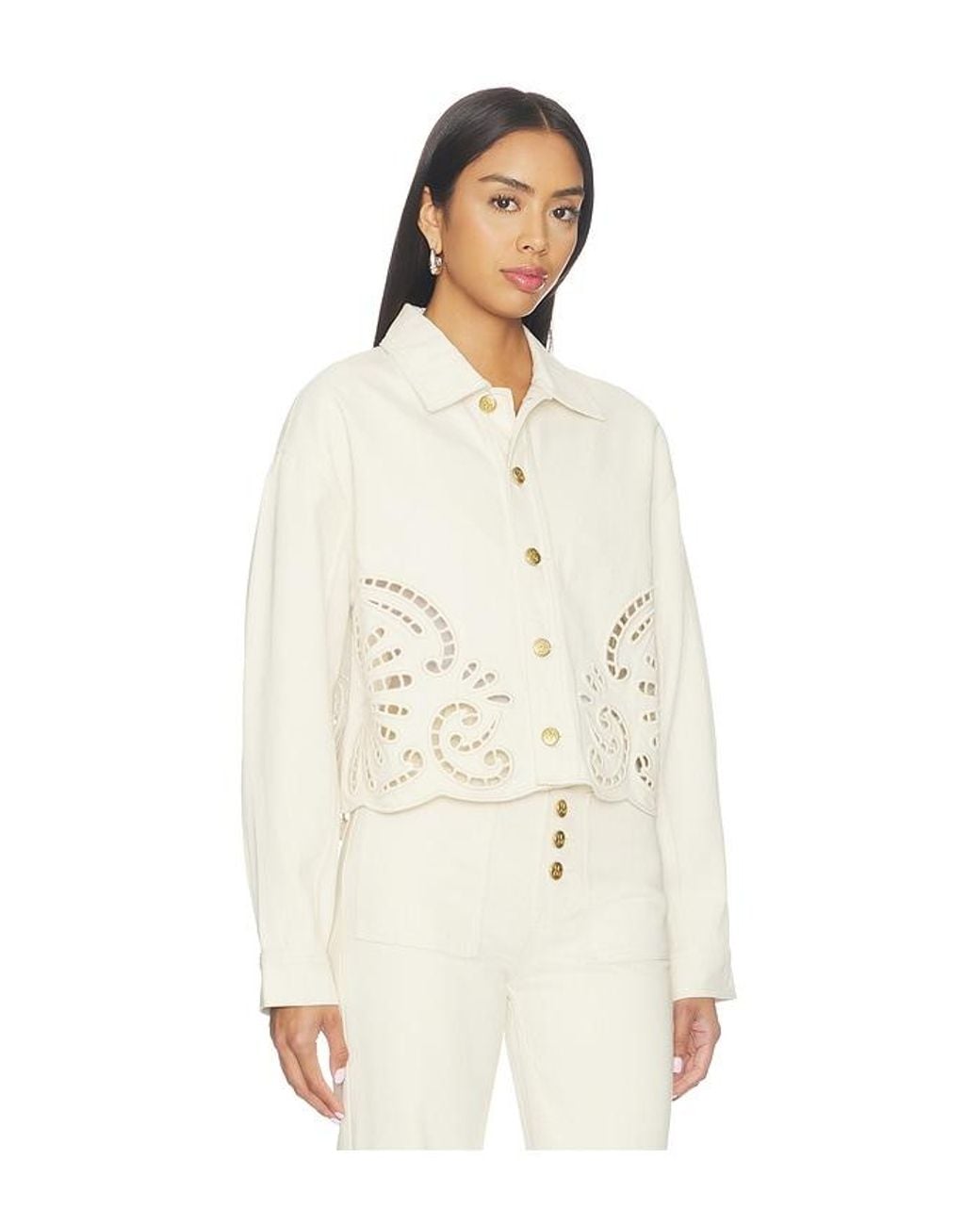 Ulla Johnson White The Bobbi Jacket With Eyelet