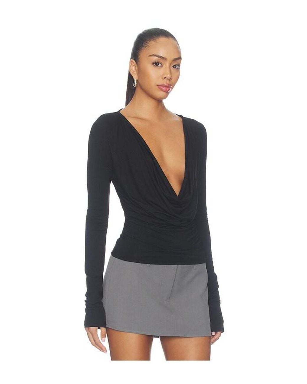superdown Black Dalton Cowl Neck Top