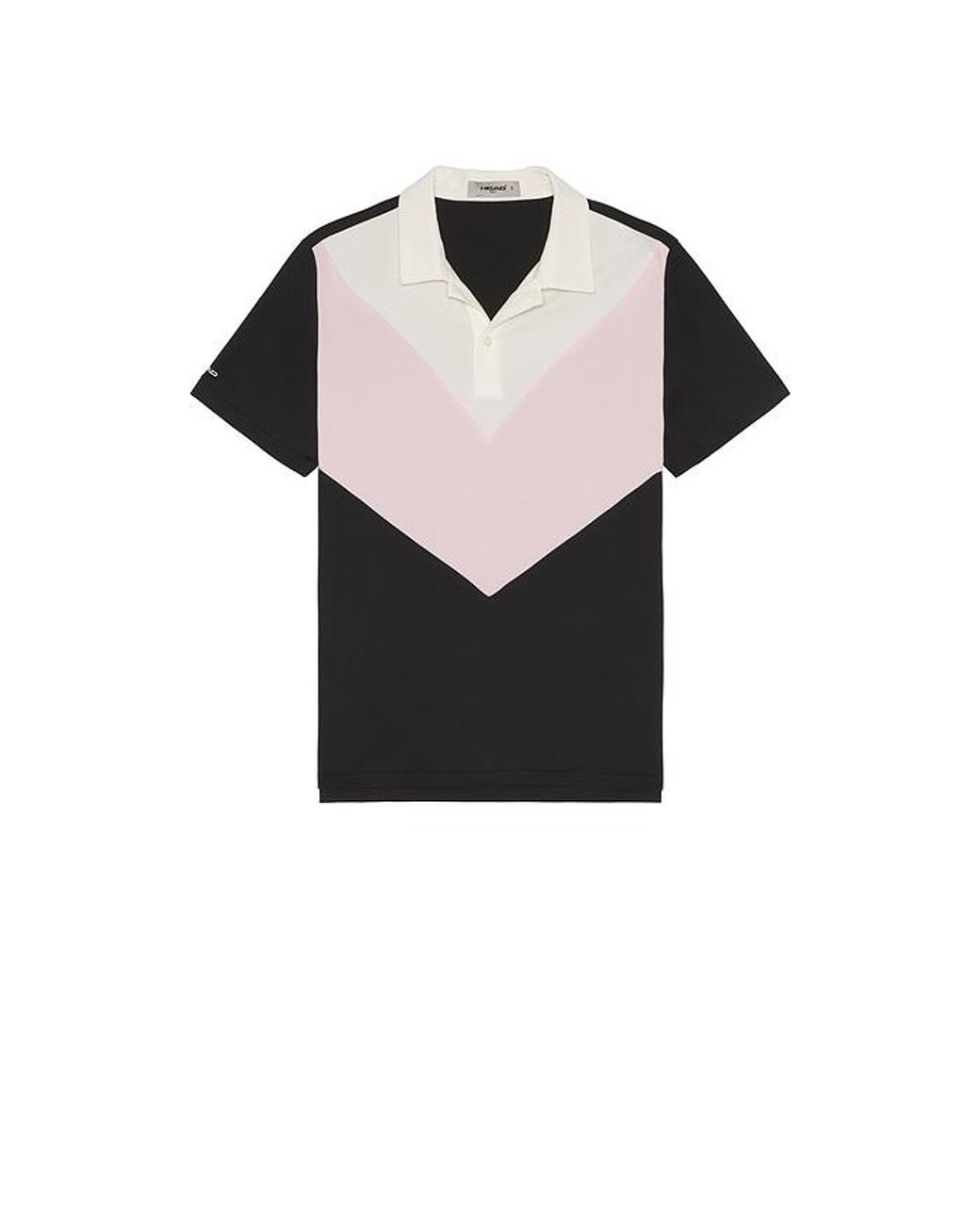 HEAD Golf Black Color Block Polo for men