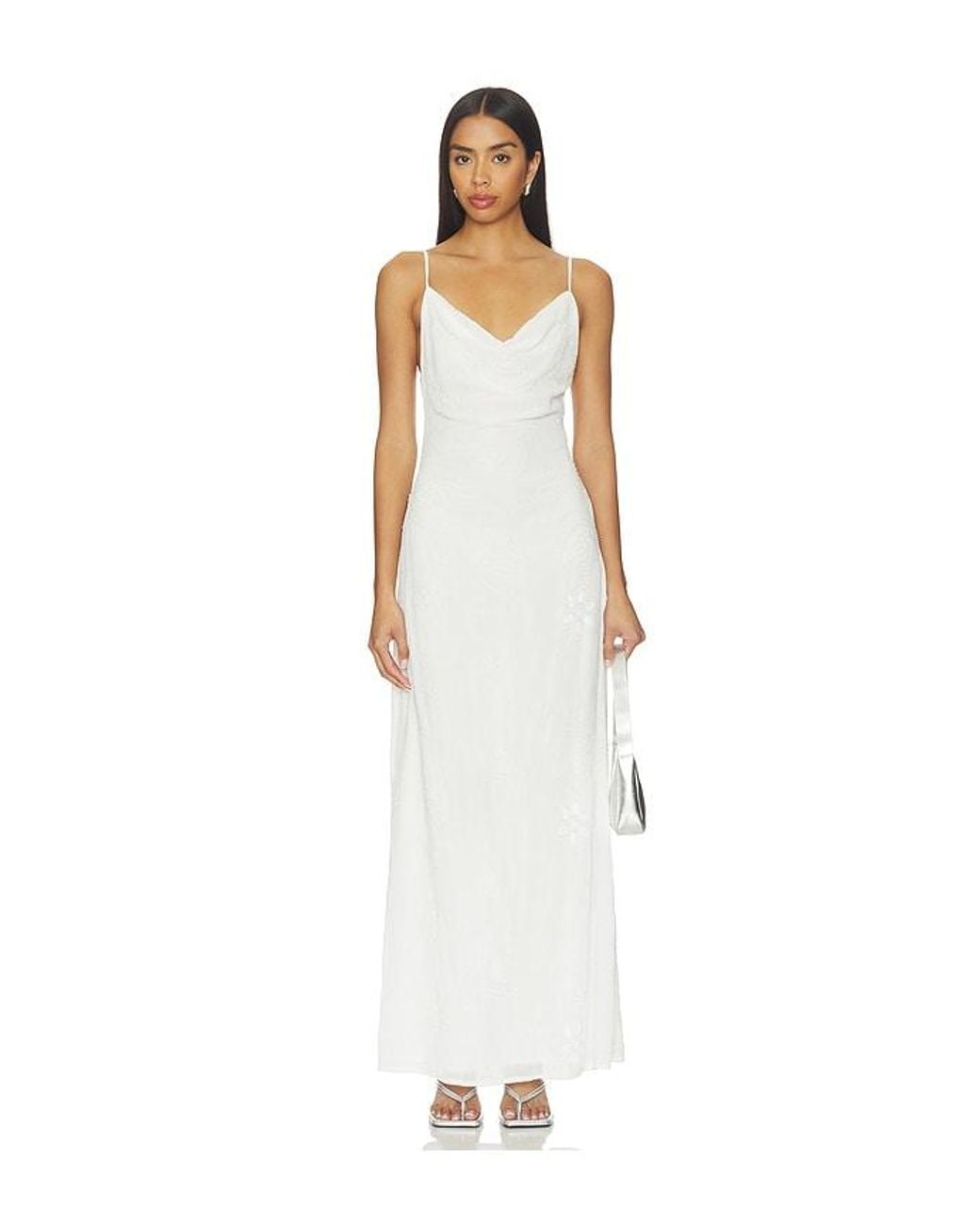 superdown White Xanthia Embellished Maxi Dress