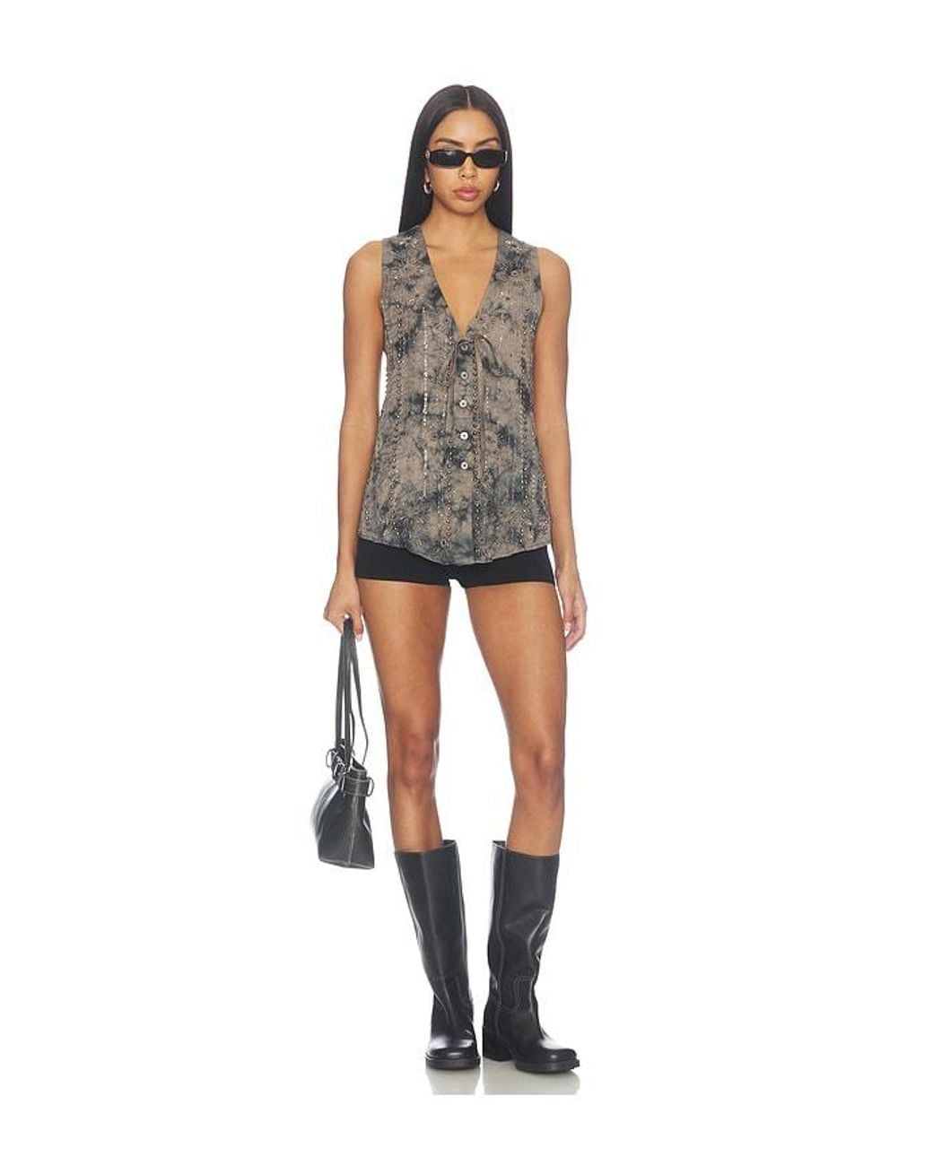 Free People Multicolor Arden Embellished Vest